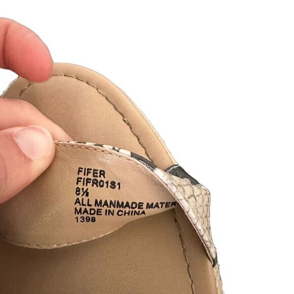 Steve Madden Fifer Python Snake Print Espadrille Wedge Sandals size 8.5 - Picture 6 of 7